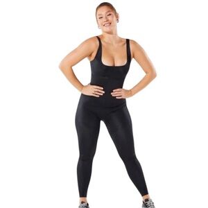 YITTY BLACK HEADLINER SHAPING CATSUIT SIZE XL